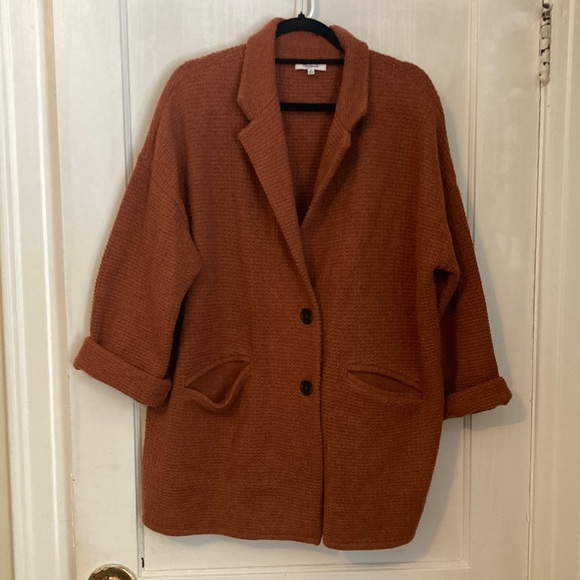 Madewell Jackets & Blazers - Madewell burnt orange wool cardigan jack blazer